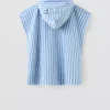 Striped poncho towel