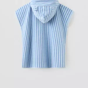 Striped poncho towel
