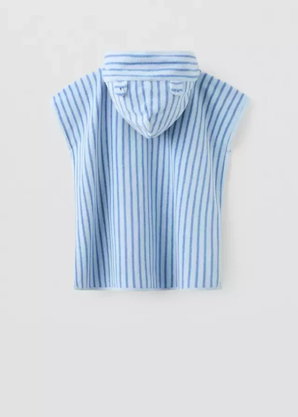 Striped poncho towel