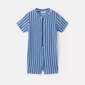 Striped one-piece swimsuit