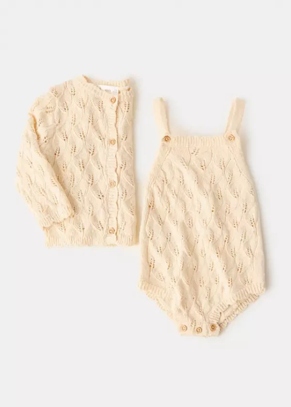 27076722-12-023 Cotton openwork knitted romper
