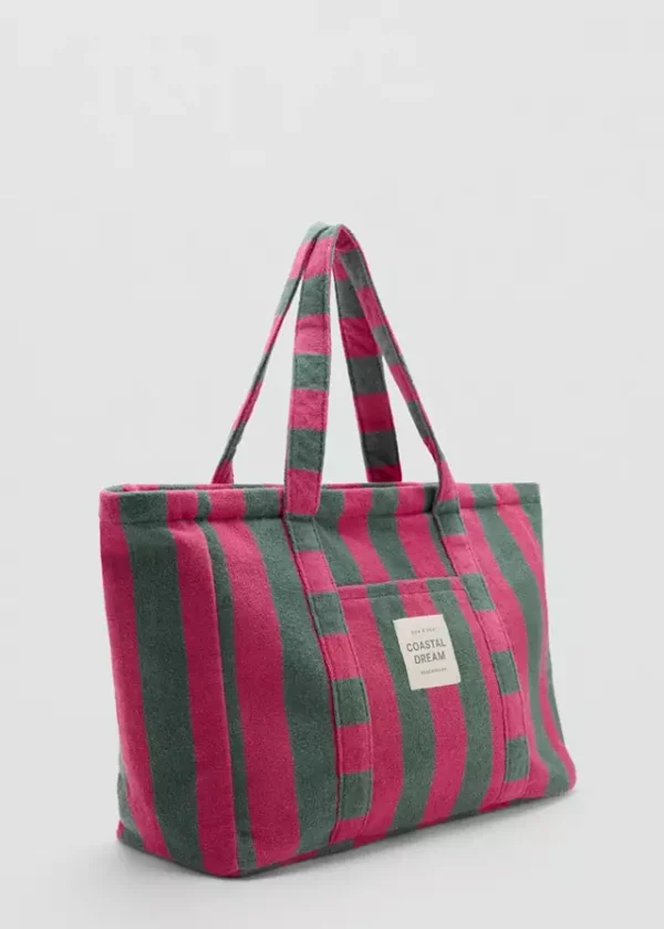 Striped diaper bag