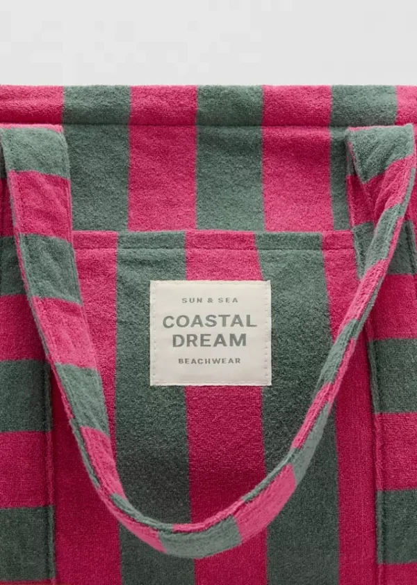 Striped diaper bag