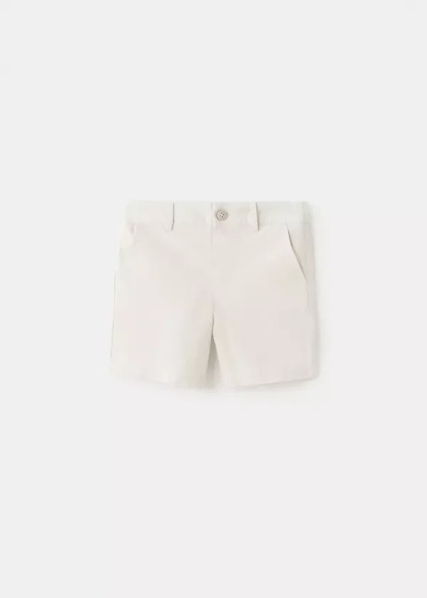 Linen-blend Bermuda shorts